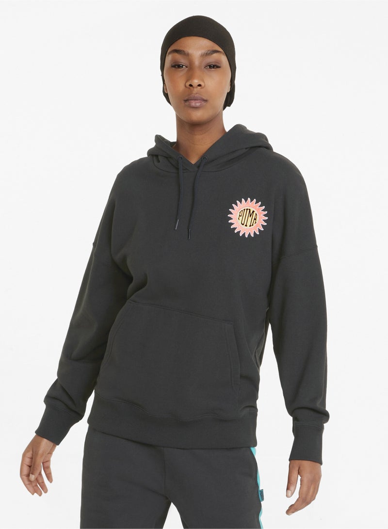 DOWNTOWN Womens Relaxed Hoodie