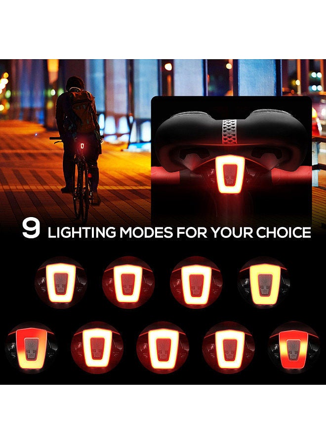 Bike Seat Padded Bicycle Saddle Cushion with Removable Rechargeable LED Tail Light for Men Women MTB Mountain Road Bike Cycling