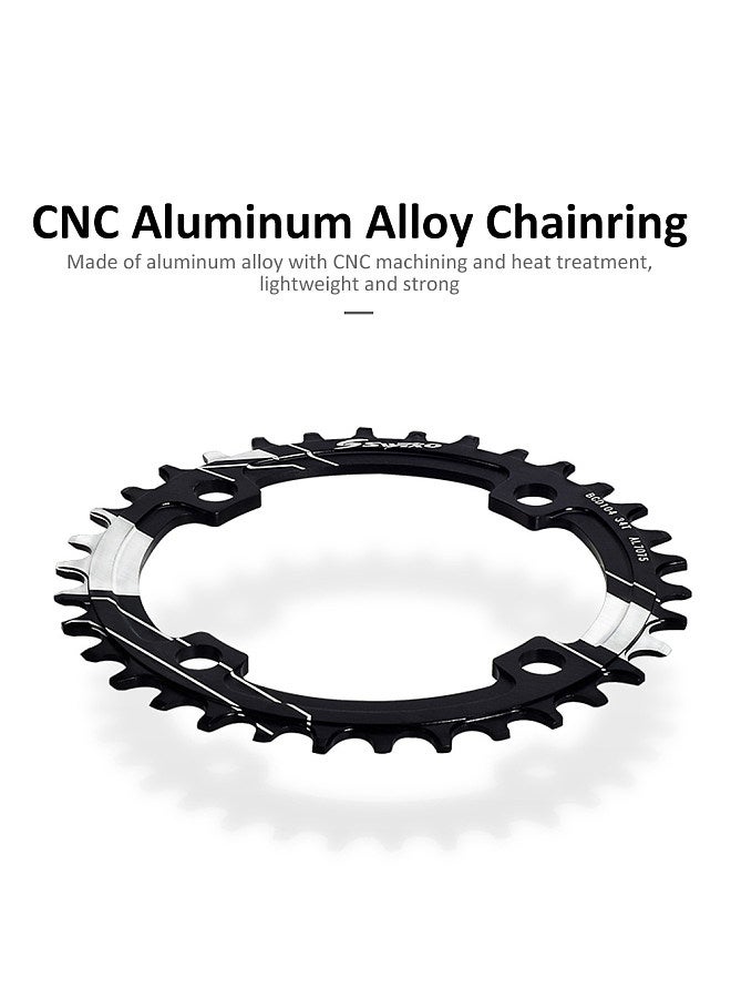 170mm 104 BCD Bicycle Crankset Crank Arm Set MTB Mountain Bike Crank Set with 34T/36T Chainring Bottom Bracket