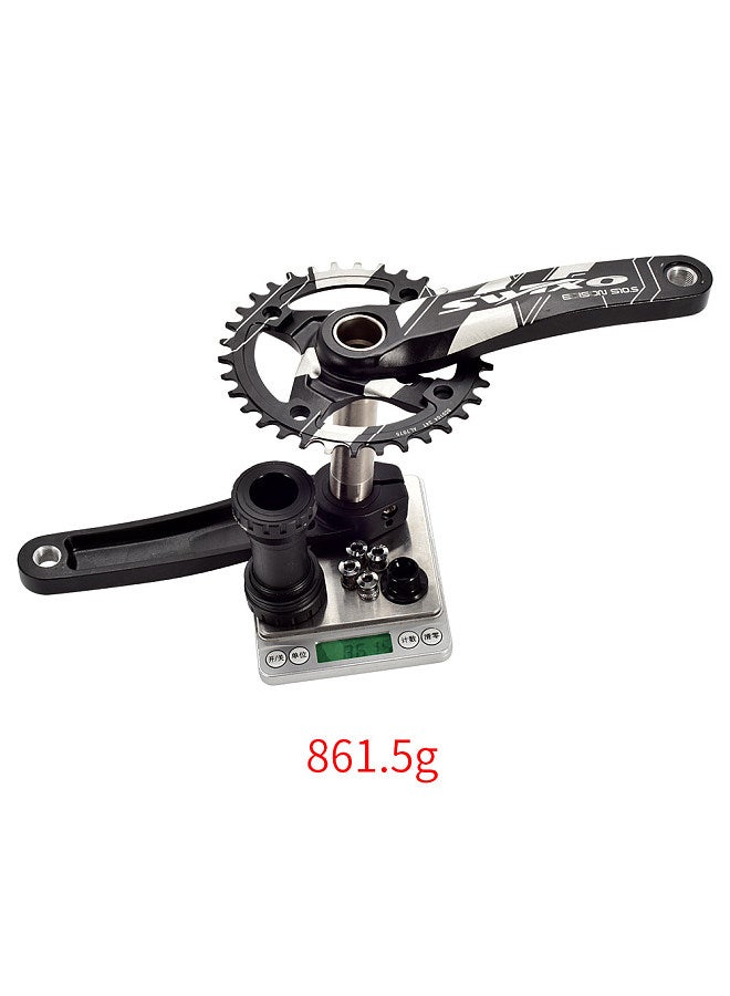 170mm 104 BCD Bicycle Crankset Crank Arm Set MTB Mountain Bike Crank Set with 34T/36T Chainring Bottom Bracket