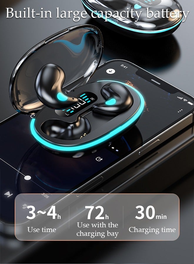 Wireless Earbuds Bluetooth 5.3  in Ear Headphones with Charging Case and LED Power Display, Sweatproof Earphones Built-in Mic Bass Stereo Sound Headset for Sport Workout Office