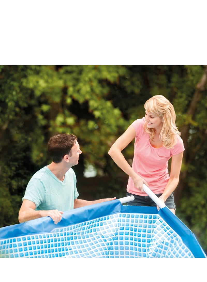 Rectangular Frame Pool 2.2m X 1.5m X 0.6m - Blue, 1662 Liters Capacity, Aluminum & PVC, For Ages 6+