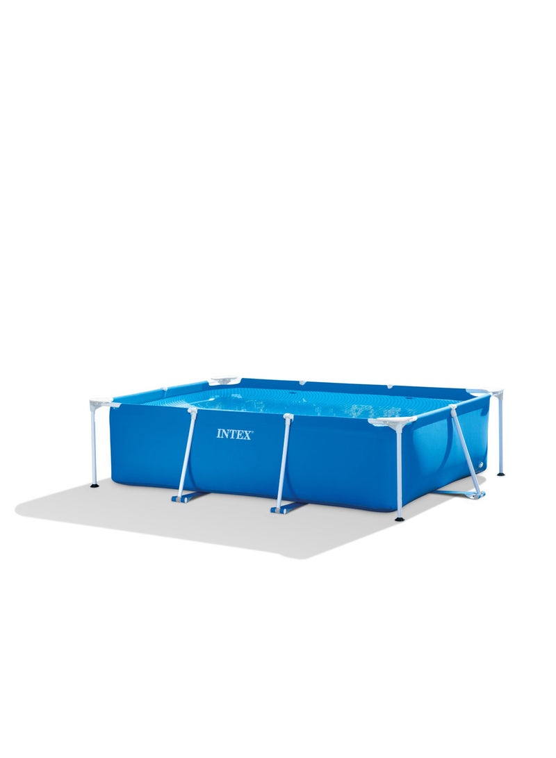 Rectangular Frame Pool 2.2m X 1.5m X 0.6m - Blue, 1662 Liters Capacity, Aluminum & PVC, For Ages 6+