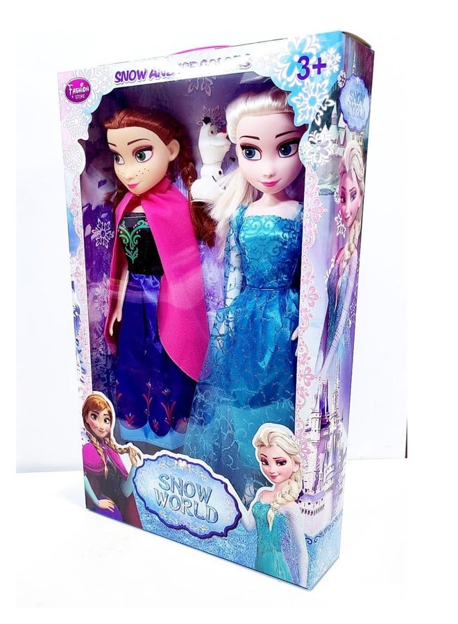 Sweet Fashion Frozen Princesses with Olaf and Small House Accessories Set