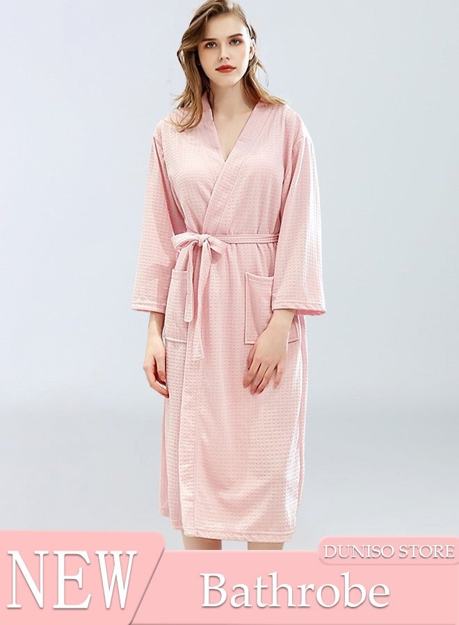 Women's Robe Lightweight Soft Kimono Robes Loungewear with Long Sleeve Side Pockets Sleepwear Spa Robe Nightwear Nightgown Women Water Bathrobe Bridesmaid Robes Dressing Gown Autumn Robe