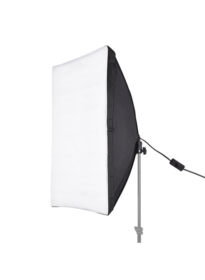 50*70cm Studio Photography Softbox with E27 Socket Carry Bag for Live Streaming Portrait Product Photo Video
