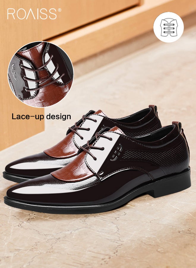 Dress Shoes for Men Shoes Men Breathable Leather Shoes Rubber Formal Dress Shoes Male Office Party Wedding Shoes