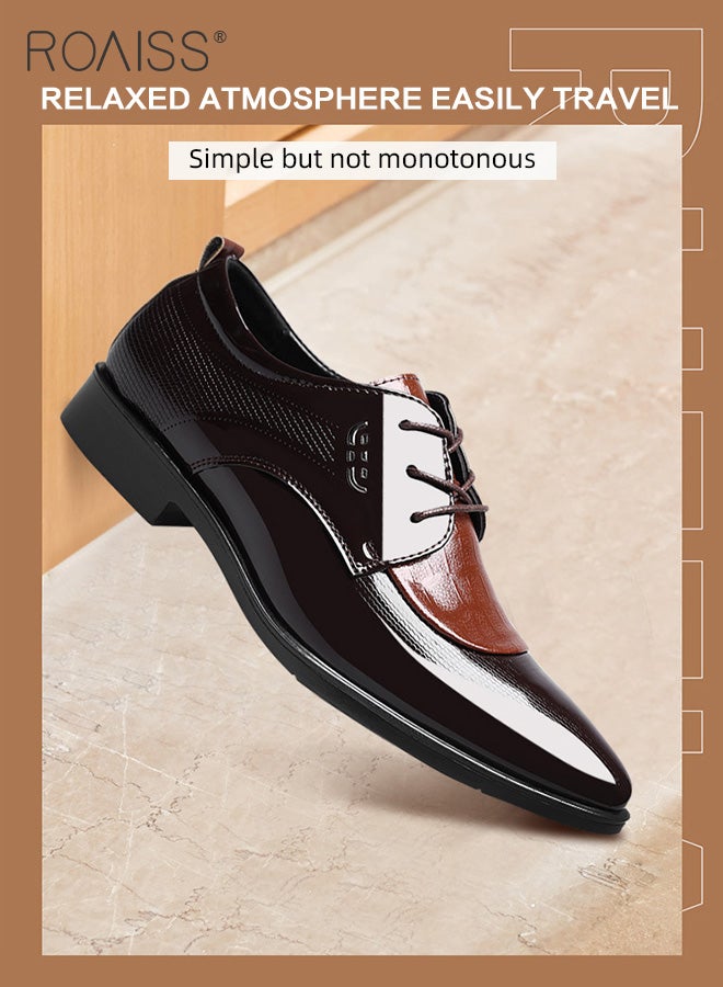 Dress Shoes for Men Shoes Men Breathable Leather Shoes Rubber Formal Dress Shoes Male Office Party Wedding Shoes