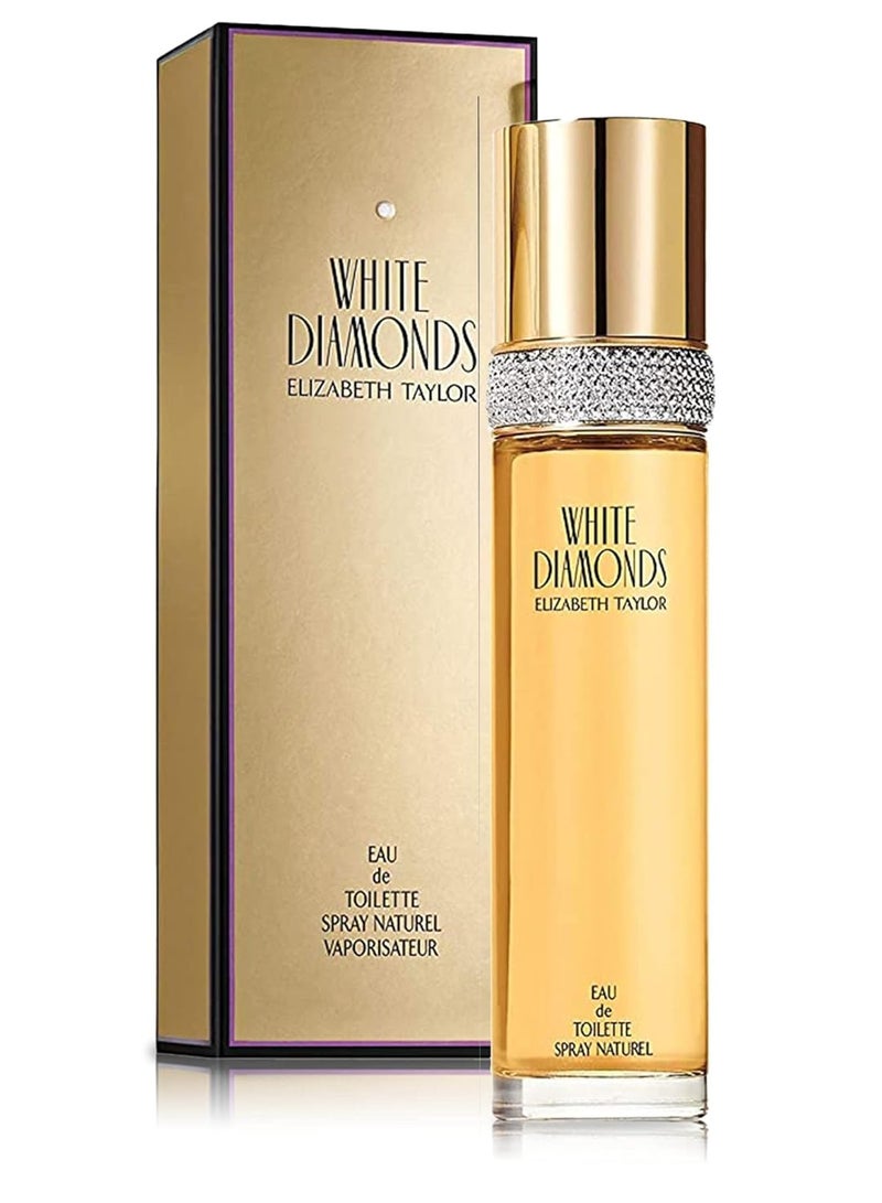 Elizabeth Taylor Women's Perfume, White Diamonds, Eau De Toilette EDT Spray, 3.3 fl oz