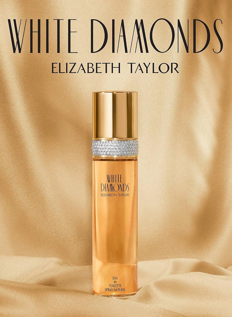 Elizabeth Taylor Women's Perfume, White Diamonds, Eau De Toilette EDT Spray, 3.3 fl oz