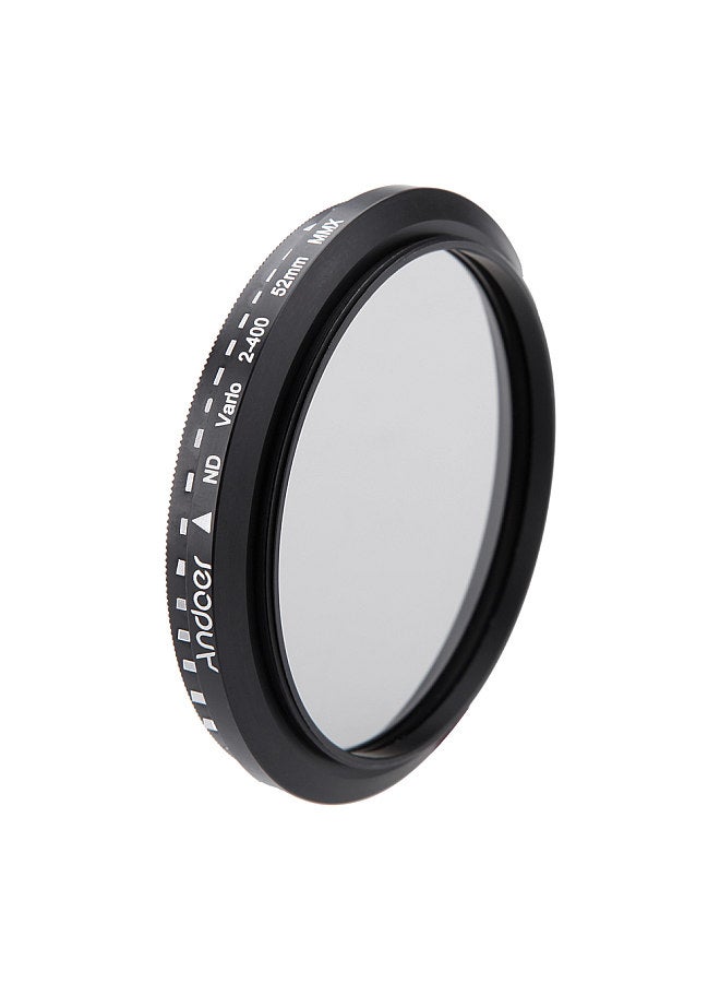 52mm ND Fader Neutral Density Adjustable ND2 to ND400 Variable Filter for Canon Nikon DSLR Camera