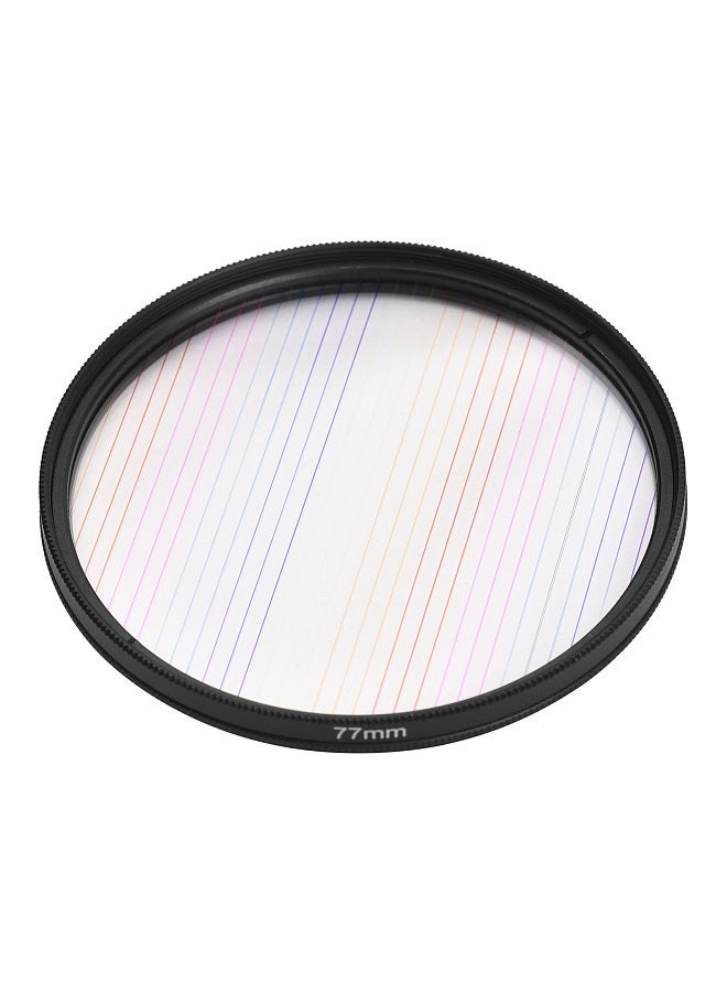 77mm Rainbow Streak Lens Filter Special Effects Anamorphic Optical Glass Filter for DSLR Cameras
