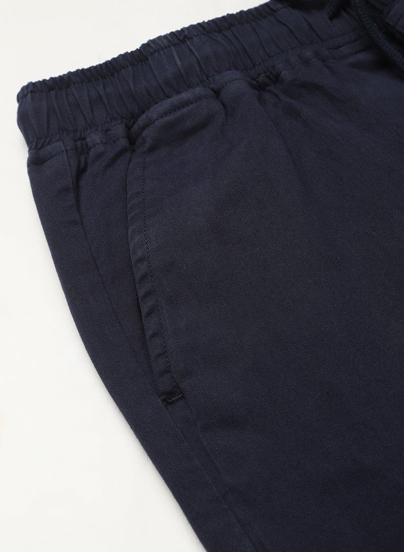 Men's Navy Tapered Fit Cargo Joggers