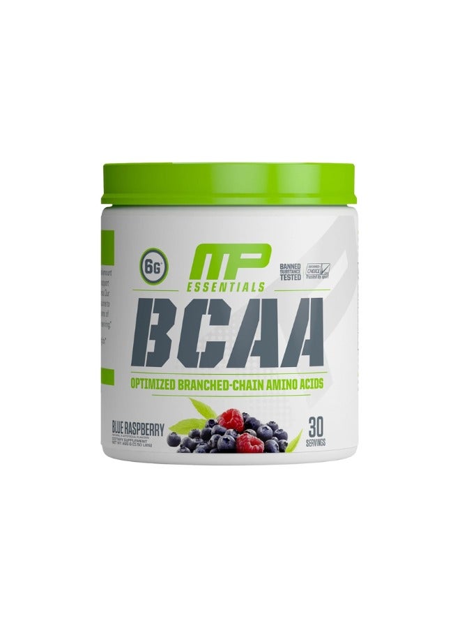 BCAA Optimized Branched-Chain Amino Acids, Blue Raspberry Flavour, 30 Servings