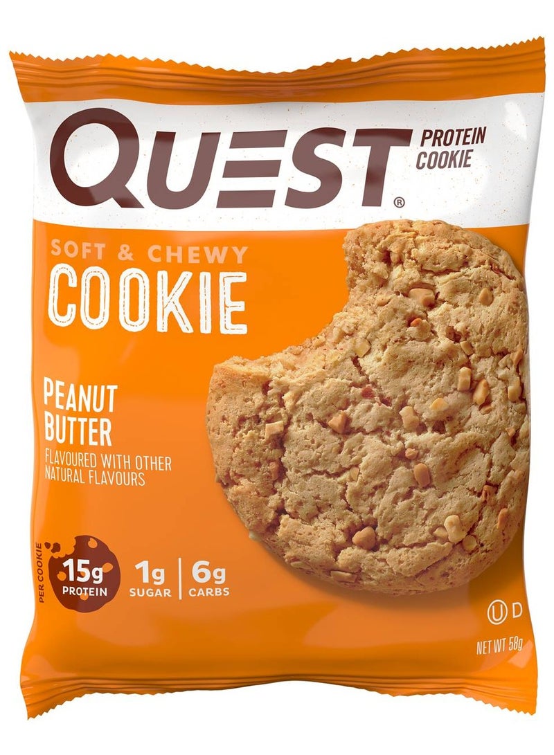 Quest Protein Cookie Peanut Butter Flavor 58g Pack of 12