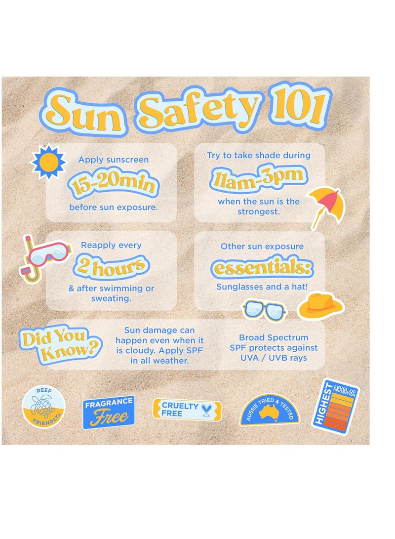 Bondi Sands Fragrance Free Daily Sunscreen Face Lotion SPF 50 | Hydrating UVA + UVB Protection, Non-Greasy, Gentle, Water Resistant | 2.53 Oz/75 mL
