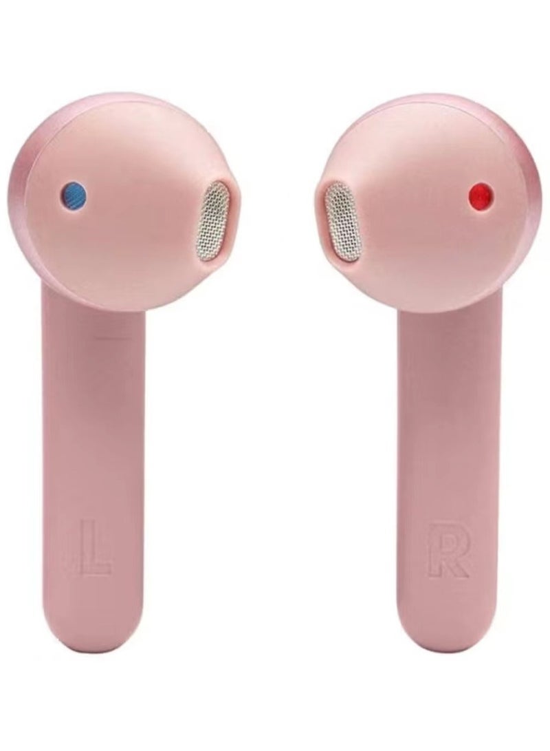 Headphones Tune220TWS Earphones True Wireless Bluetooth in-ear Earbuds with Charging Case Pink