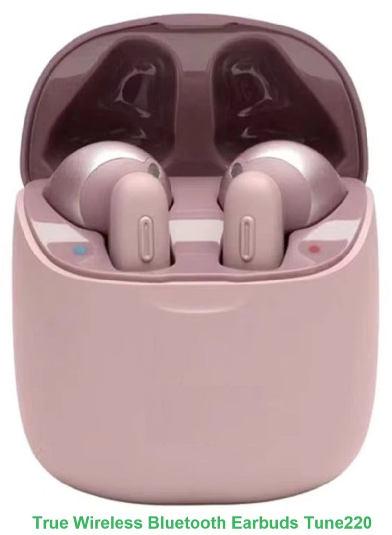 Headphones Tune220TWS Earphones True Wireless Bluetooth in-ear Earbuds with Charging Case Pink