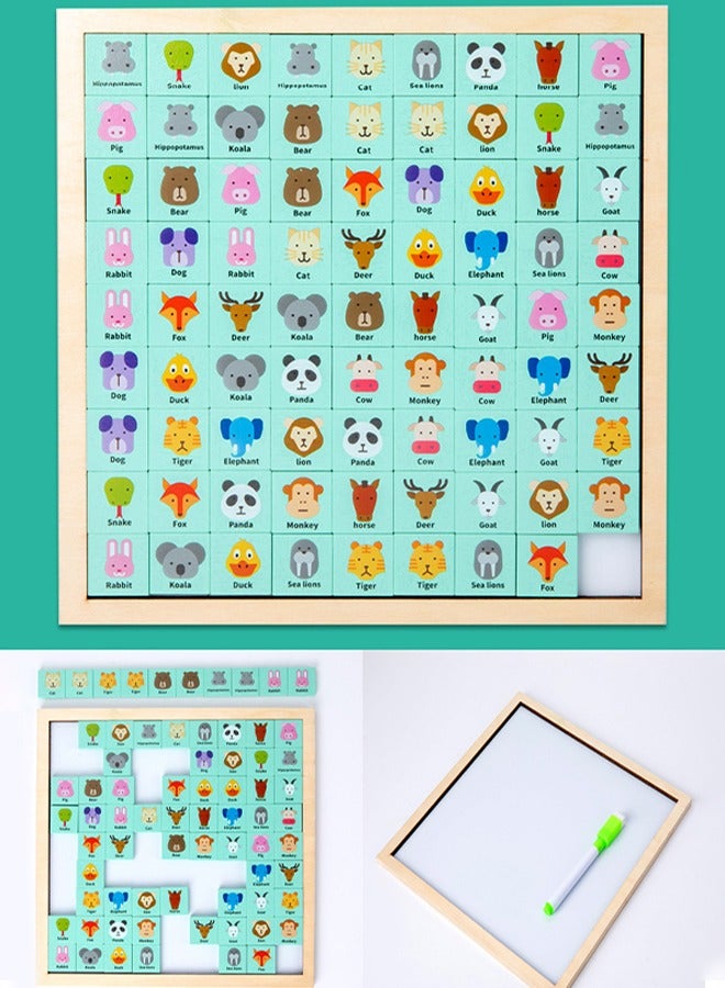 Animal Memory Games, Fun Matching Games, Magnetic Matching Toys, Educational Toys For Kids, Preschool Learning Toys With Drawing Board And Paintbrush