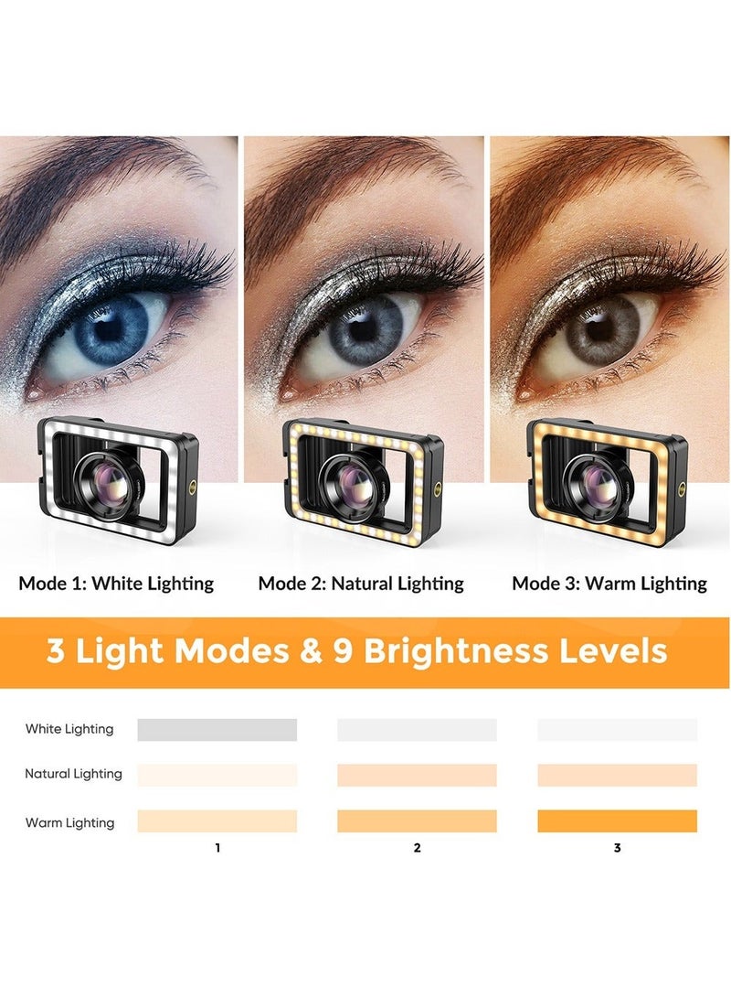 New Upgraded 4k HD 100mm macro lens With LED Fill Light Universal Clamp Micro Lenses for Samsung all smartphones