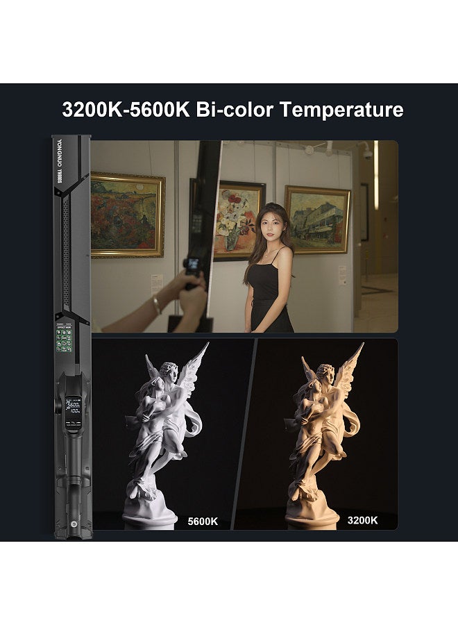 YN660S Handheld Light Stick LED Video Light Wand 3200K-5600K Bi-Color CRI95+ Dimmable 12 Light Effects Mobile APP Control with Storage Bag
