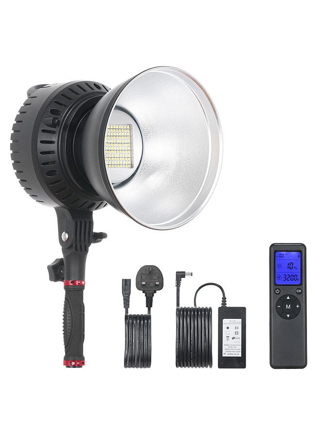 60W Professional Studio Light LED Video Light Bi-Color Temperature 3200K-5600K with Bowens Mount Protector Reflector Diffuser Remote Control for Studio Outdoor Photography Portrait Video Recording