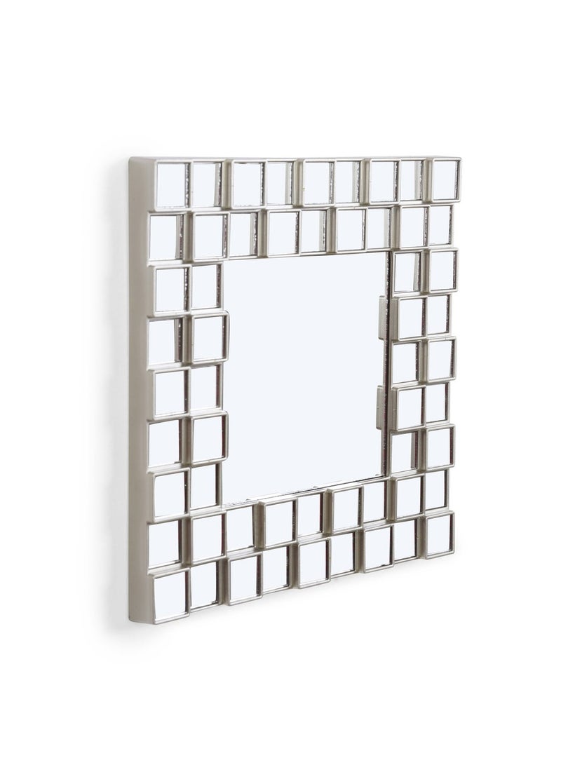 Ray Set of 3 Decorative Square Plastic mirror 25x2x25cm- Champagne Gold