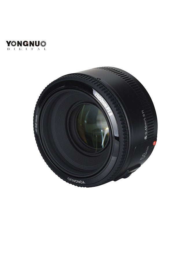 YN50mm F1.8 AF Lens 1:1.8 Standard Prime Lens Large Aperture Auto/Manual Focus Replacement for Canon EOS DSLR Cameras