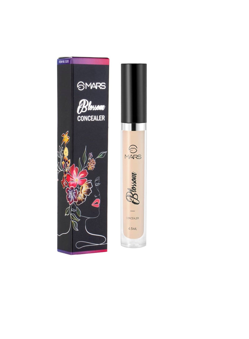 MARS Blossom liquid Concealer  Lightweight With Full Coverage   Highly Blendable Concealer for Face Makeup   Crease Resistant Formula  4.5 ml Bronze Tan