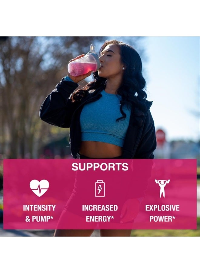 Pre Workout Powder, Keto Vegan Preworkout for Men & Women with Vitamin C for Immune Support, Beta Alanine & Caffeine, Sugar Free Natural Energy Supplement, Wild Berry, 30 Servings