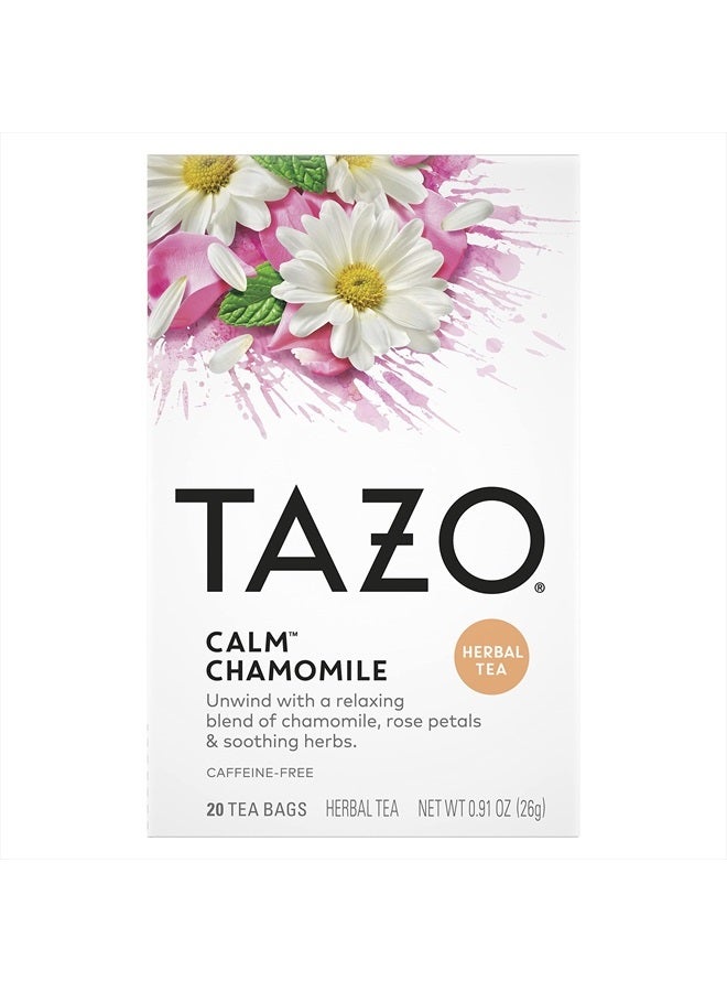 Tazo Herbal Infusion Tea-Calm Chamomile (Decaf), 20 Filter Bags