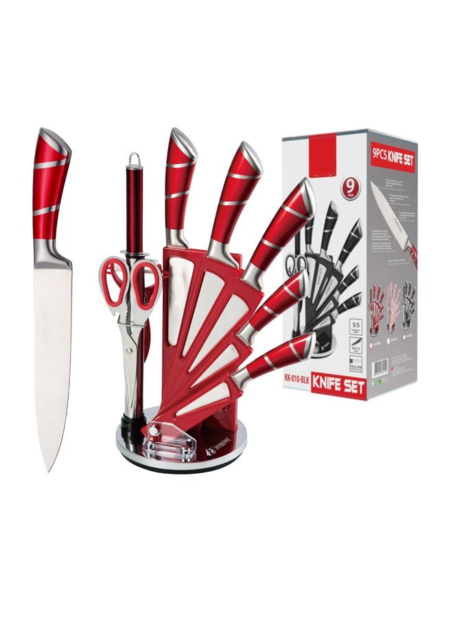 9 Piece Stainless Steel Knife Set