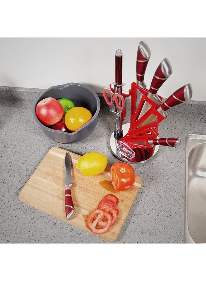 9 Piece Stainless Steel Knife Set
