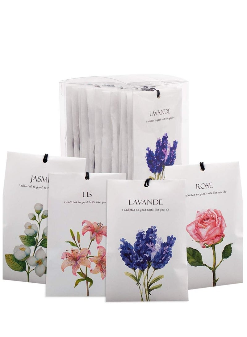 ROSE COTTAGE 12 packs Closet air deodorizer freshener scented drawers sachets long lasting smell good for house 4 scents
