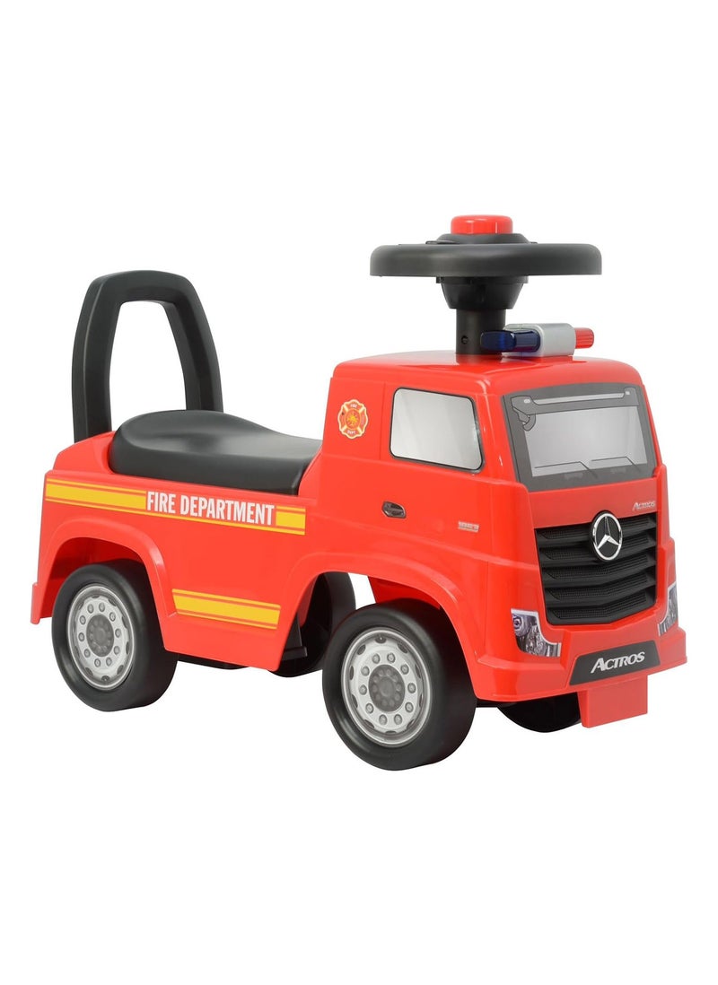 Lovely Baby Ride on Car for Kids LB 3316 - Push Car with Steering - Music & Light - Storage - Comfortable Back-rest - Police and Firefighter Toy Truck Age 1-3 Years - Red