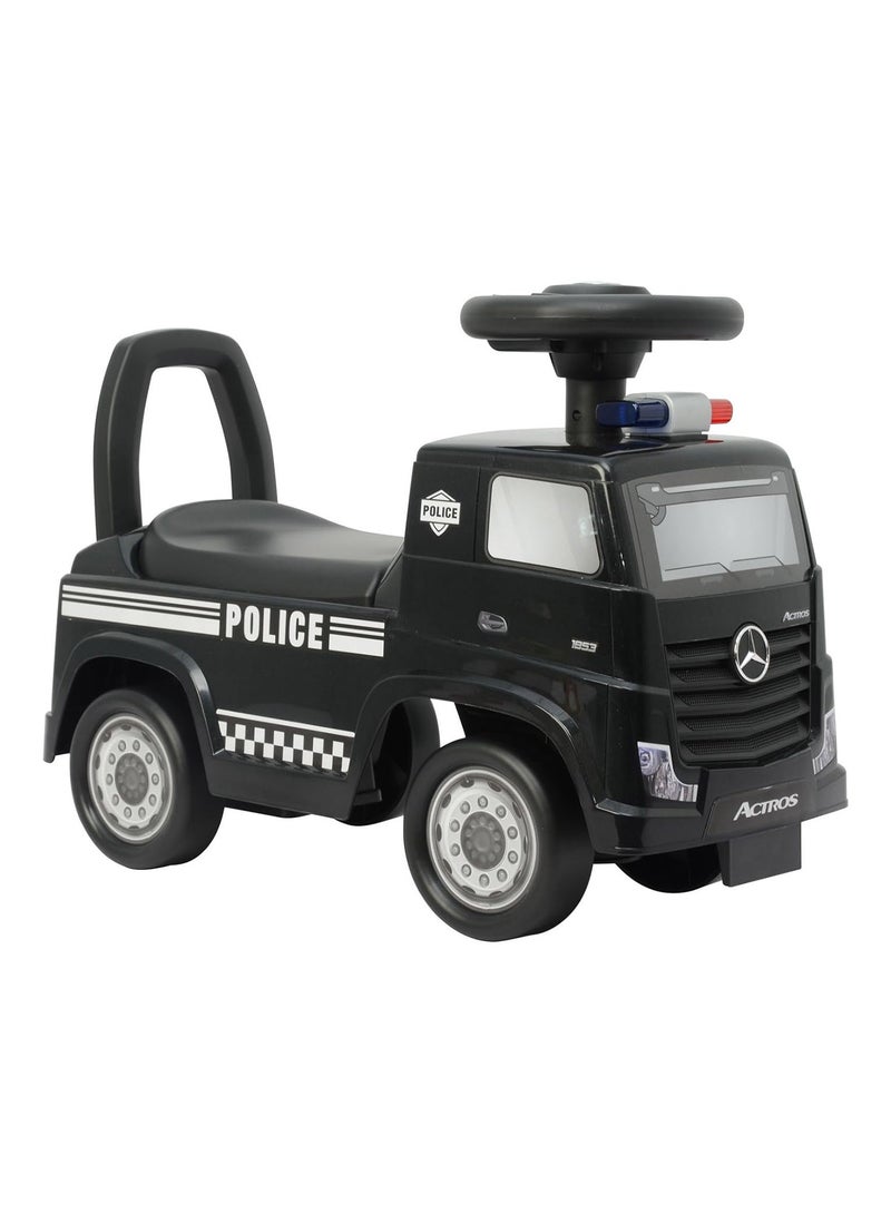 Lovely Baby Ride on Car for Kids LB 3316 - Push Car with Steering - Music & Light - Storage - Comfortable Back-rest - Police and Firefighter Toy Truck Age 1-3 Years - Black