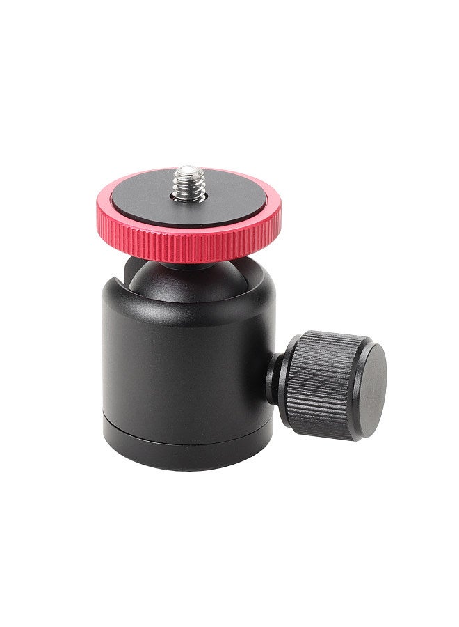 Aluminum Alloy Mini Ball Head Rotatable Ball Head Photography Accessory Replacement with 3/8 Inch Screw Hole 1/4 Inch Adapter Screw for Camera Camcorder Photography Light
