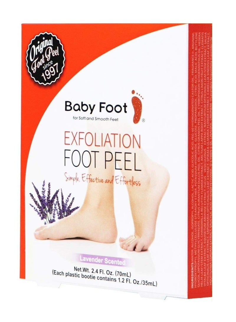 Baby Foot Original Exfoliation Foot Peel - Callus Remover for Rough Cracked, Dry Feet, Dead Skin Removal - Foot Peeling Mask for Baby Soft Feet - Spa Experience at Home & Gift Ideas - Lavender Scented