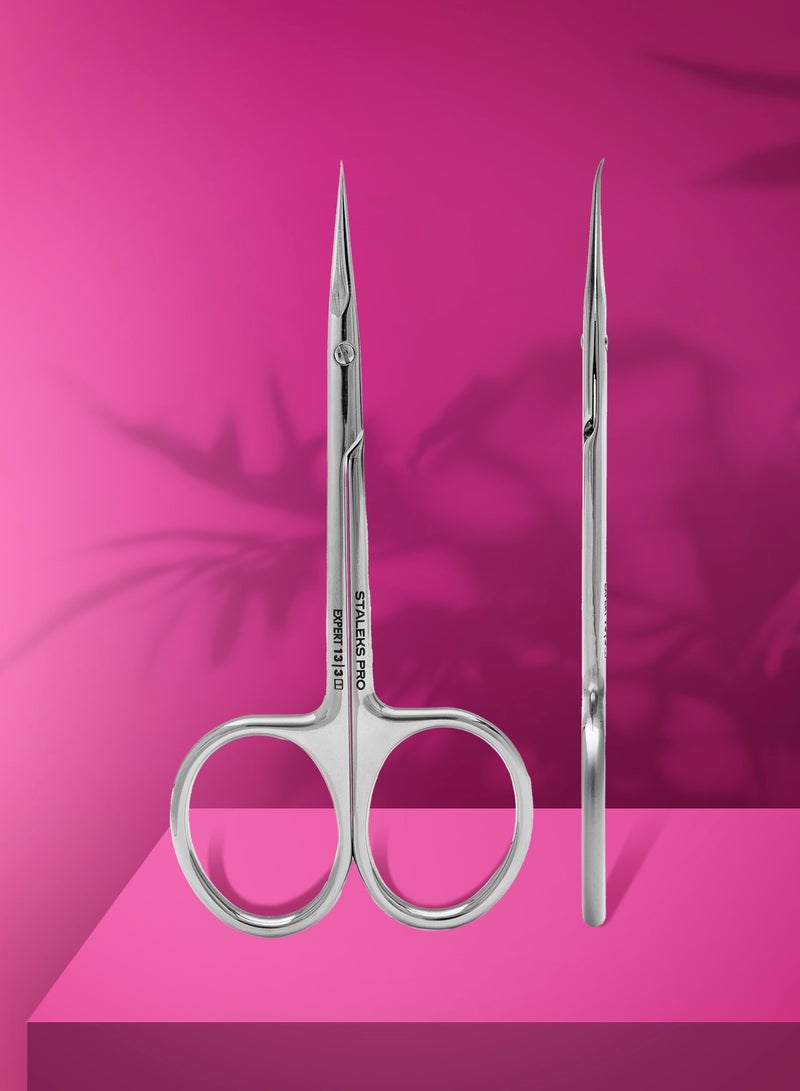Professional Cuticle Scissors with Hook for Left-Handed Users -  EXPERT 13 | TYPE 3