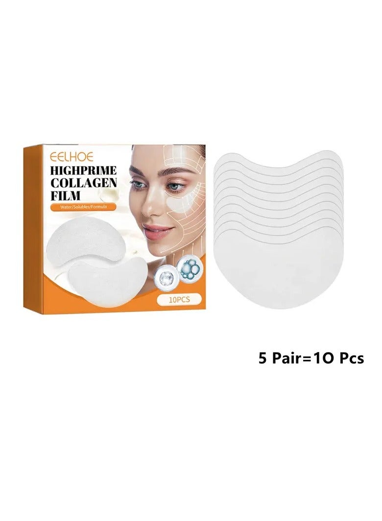 Collagen Film Mask, Collagen Water Soluble Facial Mask, Anti Ageing Anti Wrinkle Eye Mask Patches, Easy To Use Skin Lifting Eye Patches For Face Elastic, Radiant And Wrinkle Free Skin