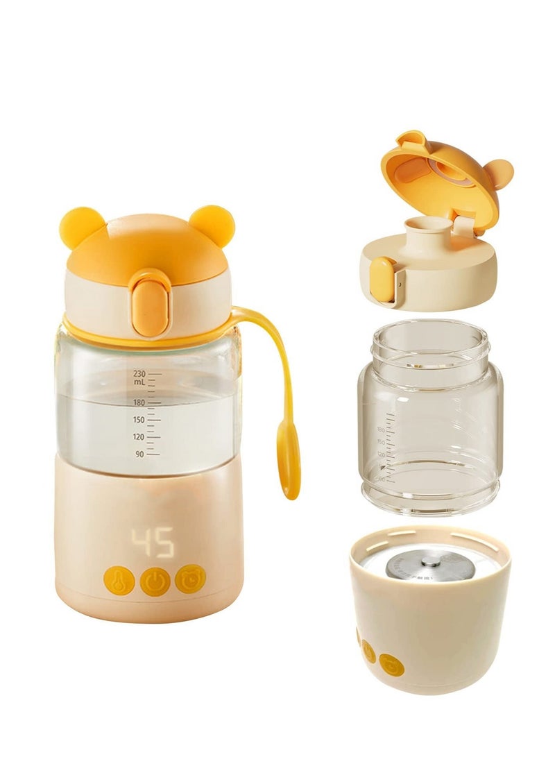 Portable Baby Bottle Warmer, Travel Friendly Milk Warmer Temp Control, 320ml Instant Water Warmer