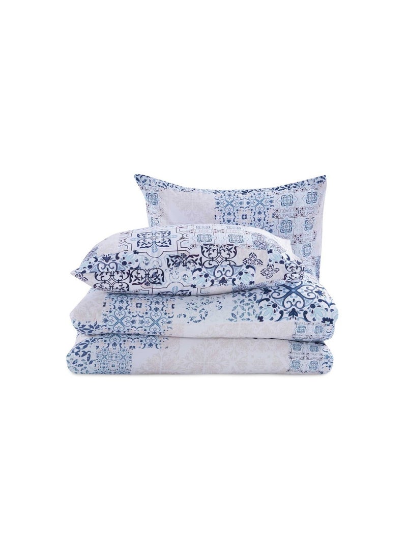 Victorian 3-piece Comforter Set 160x220cm - Blue