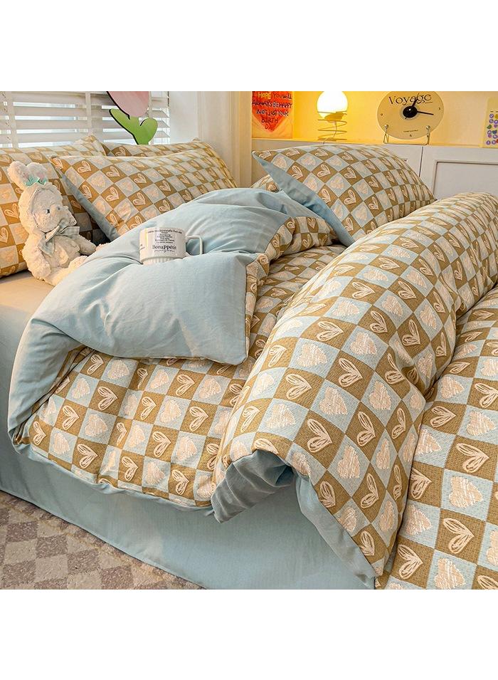 Pure Cotton Washable Bed Sheet And Duvet Cover Set