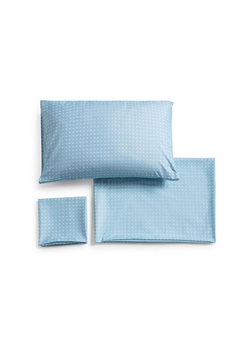 3 - Piece Essential Flex Flat Sheet Set 240x270cm - Blue