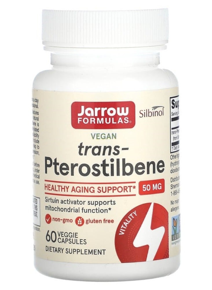 Trans-Pterostilbene, 50 mg, 60 Veggie Caps