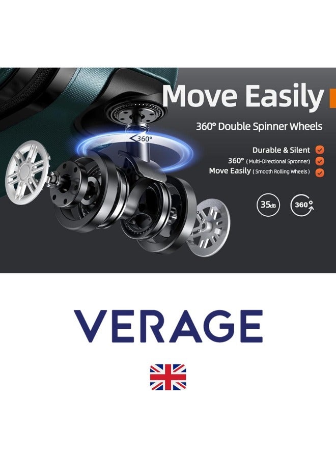 VERAGE Toledo 3 Pieces Luggage Sets, Softside Expandable Spinner Wheel Suitcase