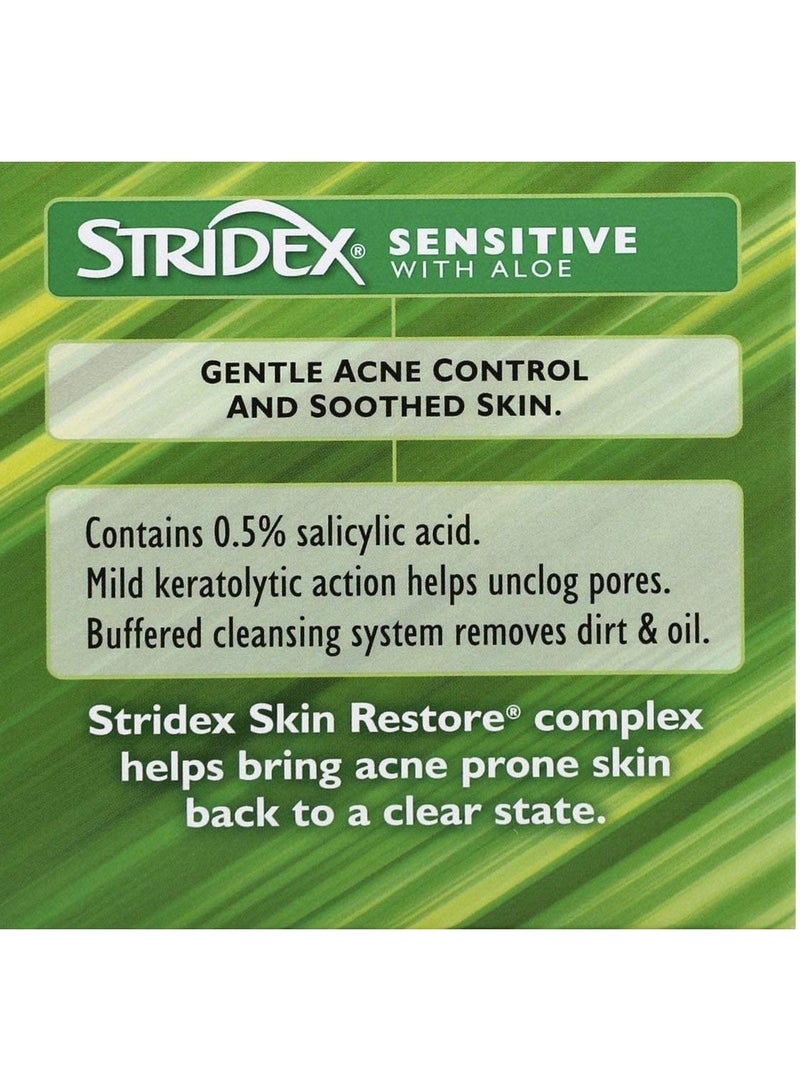 Stridex Medicated Pads For Sensitive Skin, 55 Count