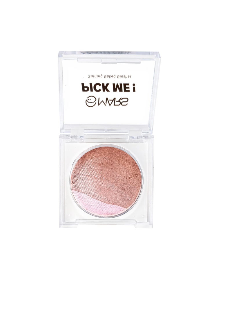 Mars Rainbow Shining Baked Blush 22g Cheeks Blusher   Excellent blending powder  Luminous and silky KF8274 04