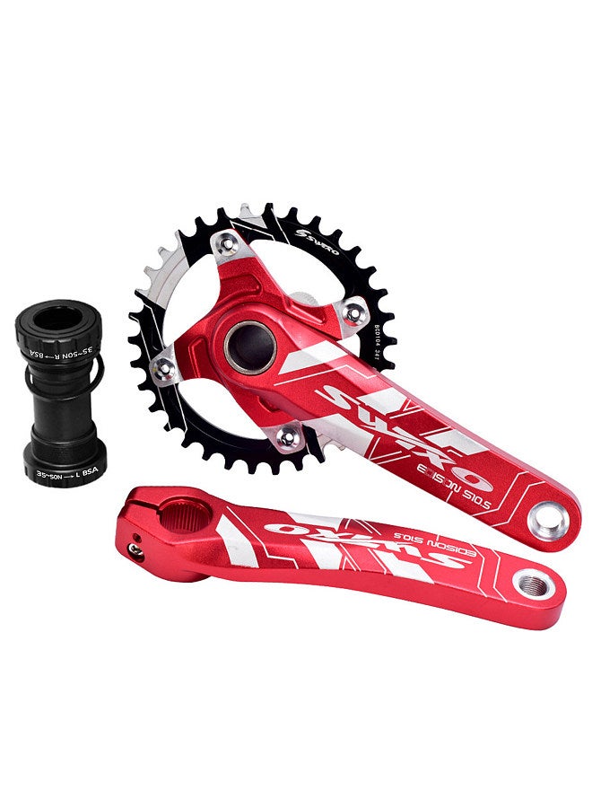 170mm 104 BCD Bicycle Crankset Crank Arm Set MTB Mountain Bike Crank Set with 34T/36T Chainring Bottom Bracket