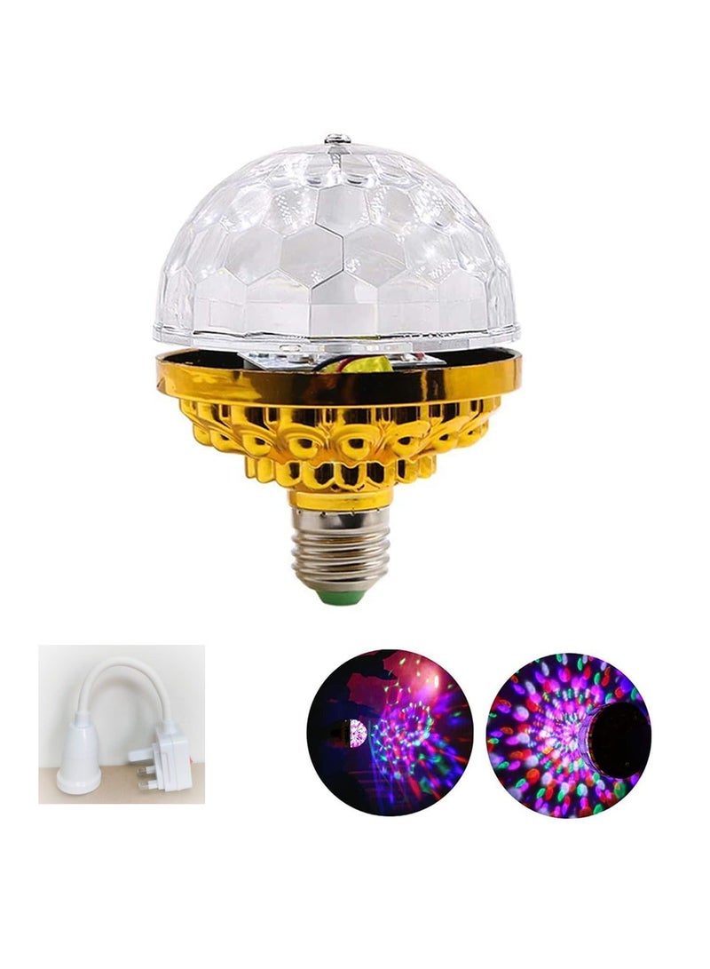 Colorful Rotating Magic Ball Light, Colorful Disco Rotating Magic Ball Light Bulb With Sockets, Magic Ball Rgb Led Stage Light For Home Room Dance Parties, Birthday, Holiday, Club, Bar, Disco